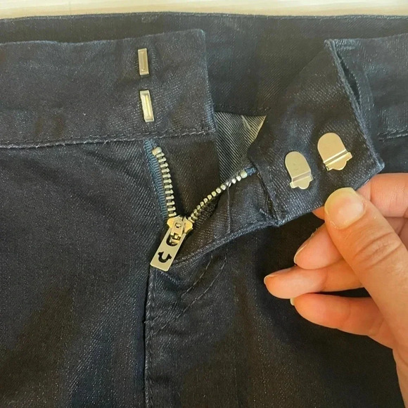 3 FOR $15 True Religion Dark Jean Mini Skirt Size 26 - Picture 8 of 8